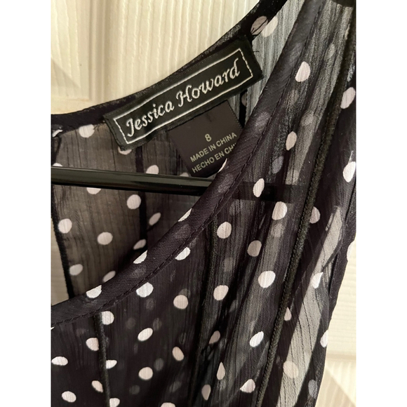 JESSICA HOWARD DRESS POLKA DOTS~AUDREY HEPBURN VIBE~8 - Picture 8 of 13